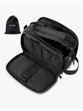 NWT Men's Black Travel Toiletry Bag - Sleek Dopp Kit